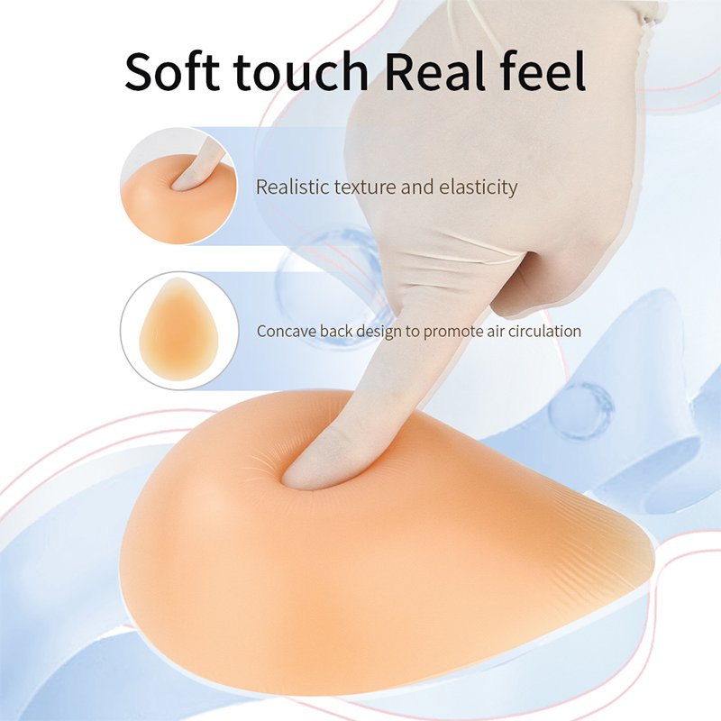 AT Prosthetic Silicone Breast Form For Mastectomy Bra Pad Post Operation Breast Pad