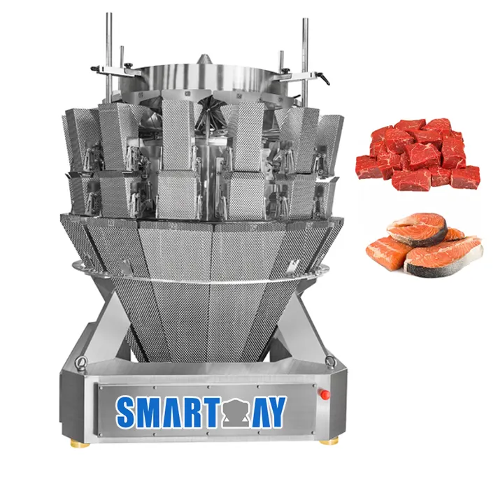 Automatic combination scale weigher filling meat poultry wings packaging machine frozen raw chicken breast packing machine