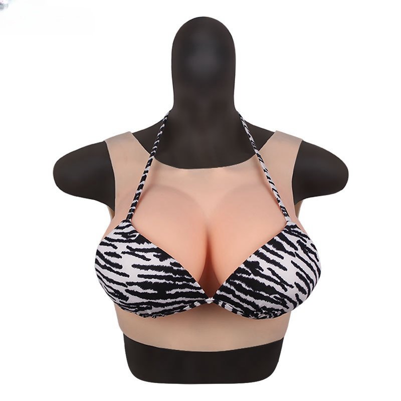 b-g cup silicone breastplates realistic halter style fake breast forms for crossdressers cosplay transgender