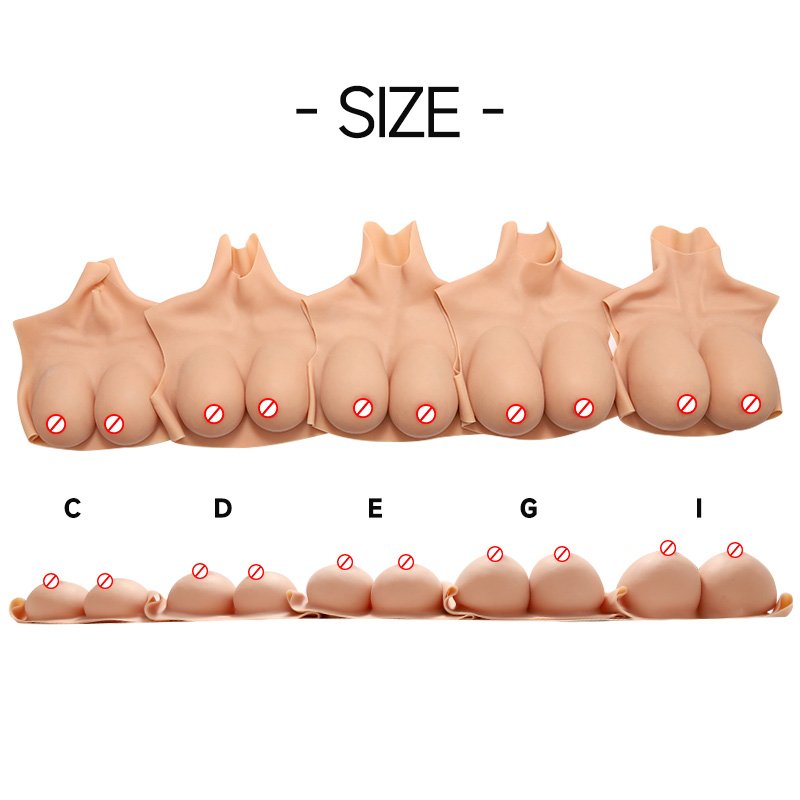 Silicone Breast Forms Breastplates Fake Breasts for Crossdressers B-C-D-E-G Cup Silicone Filled Breast Plate for Drag Queen