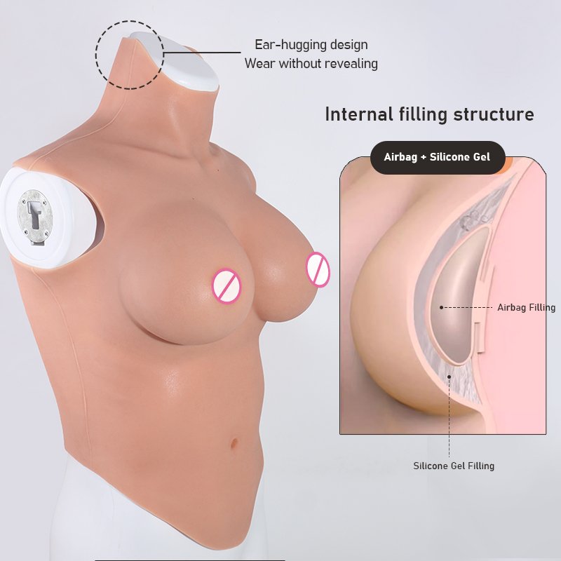 ONEFENG Dokier Realistic New Silicone Crossdressing Long Huge Breast Forms Boobs Prothesis for Drag Queen Shemale Cross Dressers