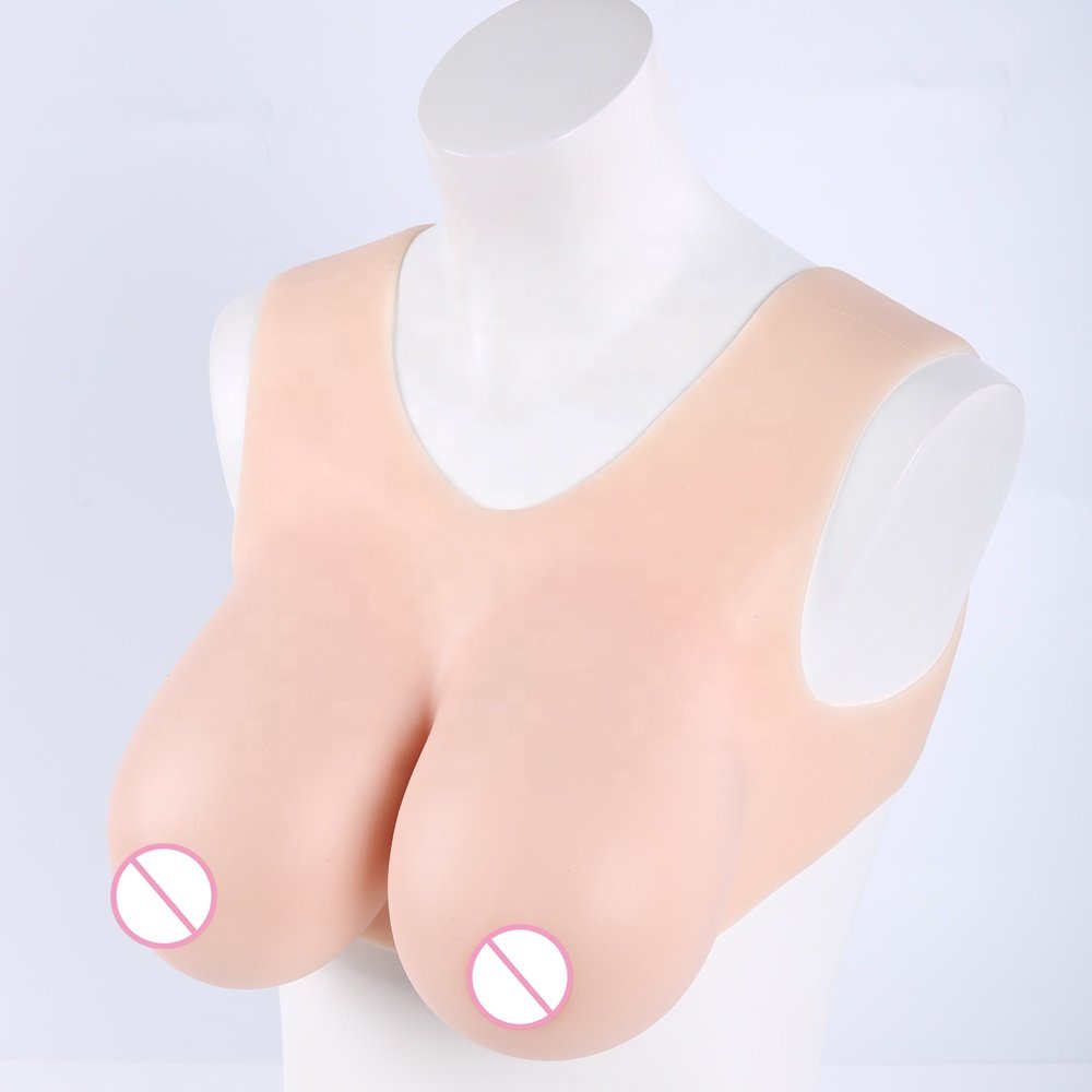 On Sale Realistic Cosplay Fake Breasts Silicone Filled Transgender Huge Fake Boobs For Shemale Transgender Breast Forms