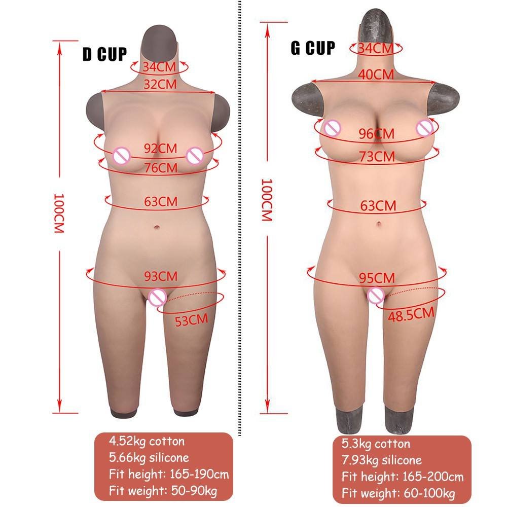URCHOICE Hot Selling Silicone Gel D G Cup Boobs Huge Big Tits With Female False Pussy Hips For Transgender Sissy Crossdresser