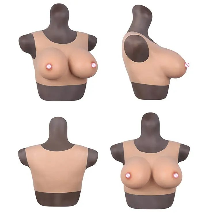 Silicone Round Collar Artificial Breast Forms Sexy Large Boobs Prosthesis for Drag Queen Shemale Transgender Crossdresser