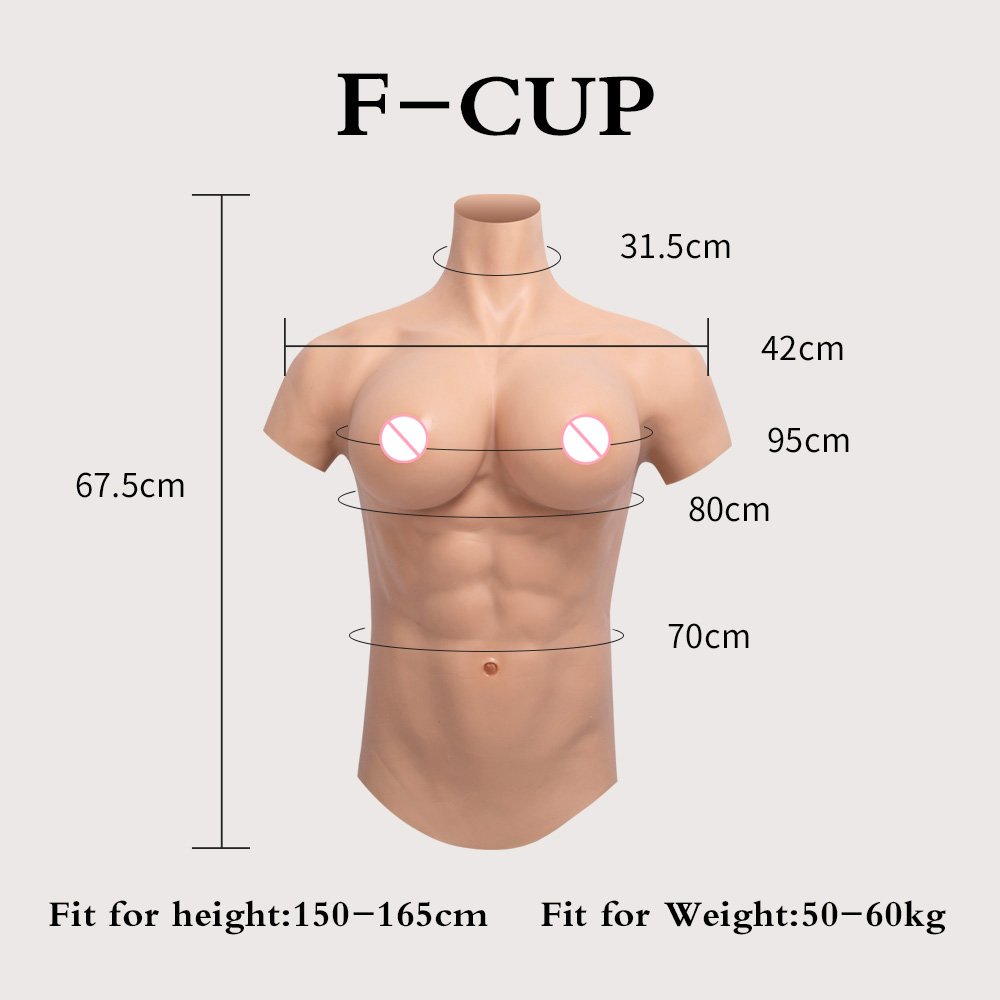 Silicone Breast Plates For Crossdressing Big Fake Boobs For Girls F Cup Half Body Suit Cosplay Mastectomy Boobs Enhancer