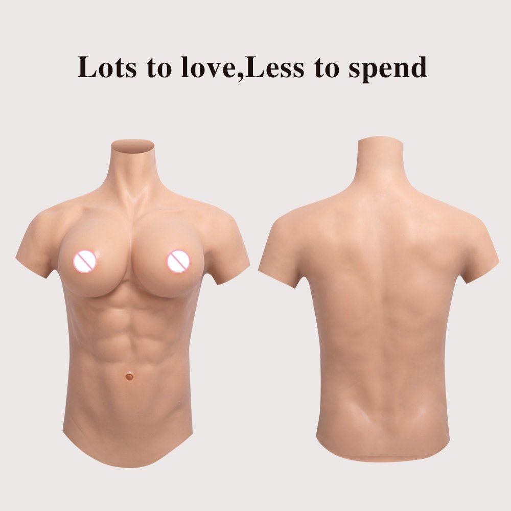 Silicone Breast Plates For Crossdressing Big Fake Boobs For Girls F Cup Half Body Suit Cosplay Mastectomy Boobs Enhancer