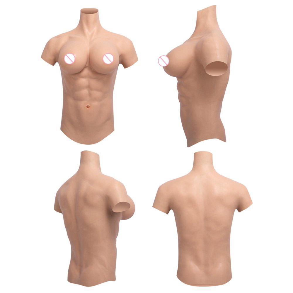 Silicone Breast Plates For Crossdressing Big Fake Boobs For Girls F Cup Half Body Suit Cosplay Mastectomy Boobs Enhancer