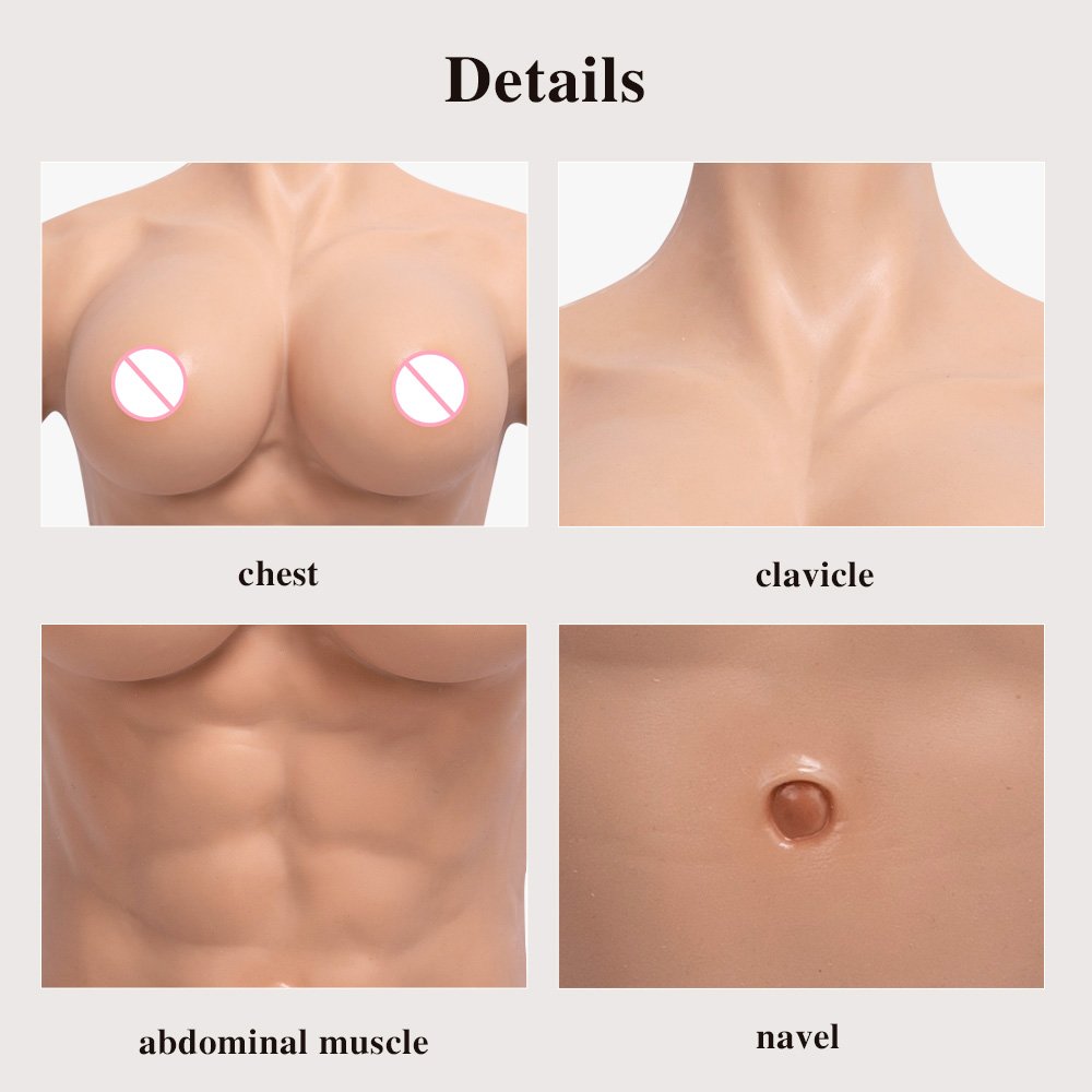 Silicone Breast Plates For Crossdressing Big Fake Boobs For Girls F Cup Half Body Suit Cosplay Mastectomy Boobs Enhancer