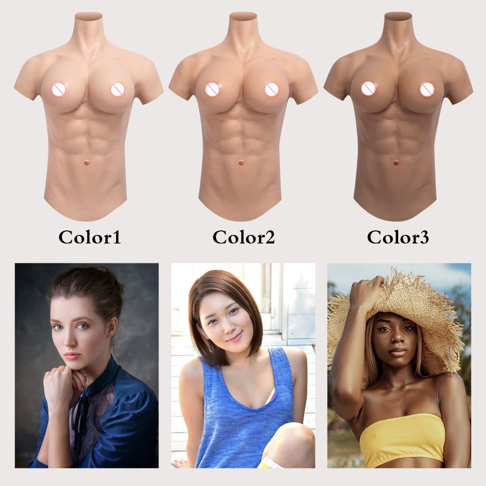 Silicone Breast Plates For Crossdressing Big Fake Boobs For Girls F Cup Half Body Suit Cosplay Mastectomy Boobs Enhancer
