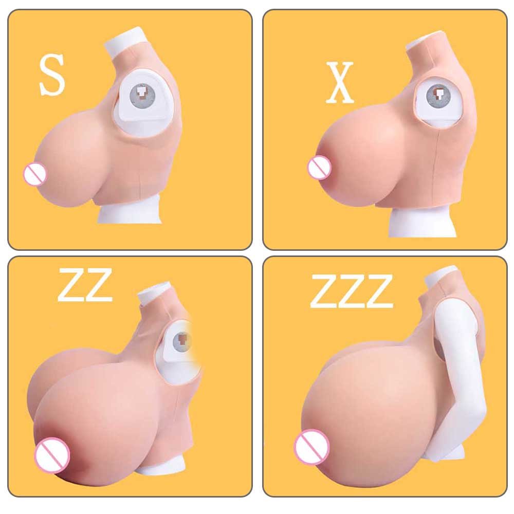 DIY inflatable ZZZ Cup Silicon huge boobs Realistic Fake Breast Tits Enhancer Crossdresser Shemale Transgender LGBTQ+