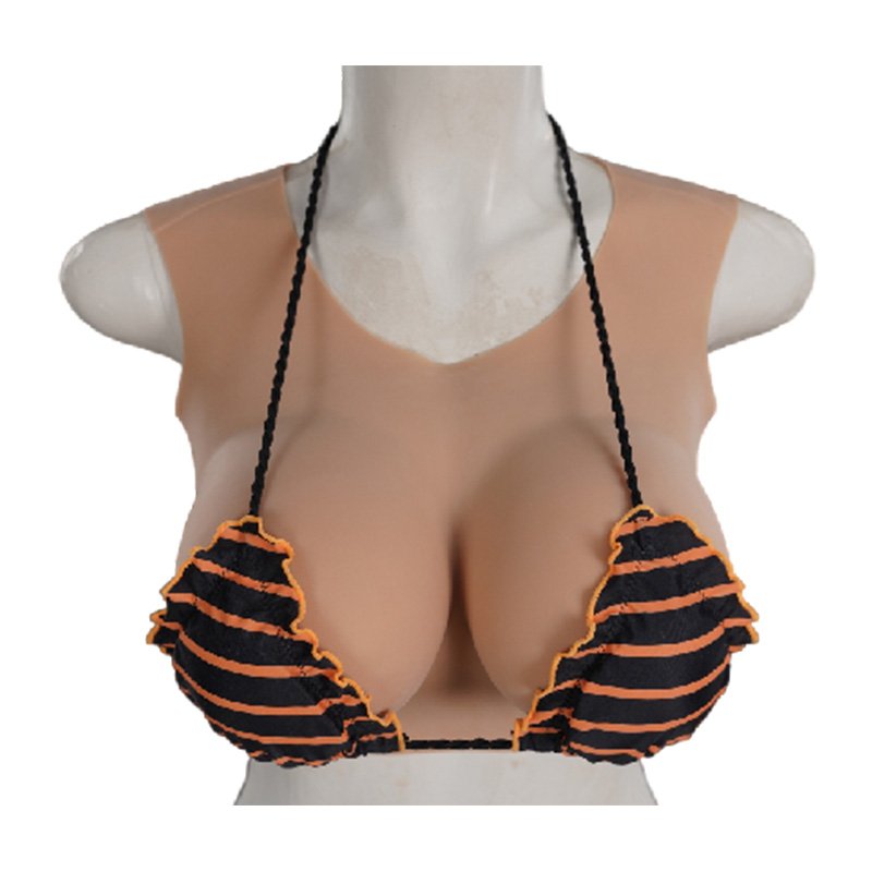 Gay Crossdresser Silicones Forms b c d e g Cup Artificial Boobs Round Collar Boobs Artificial Silicon Chest for Transgender