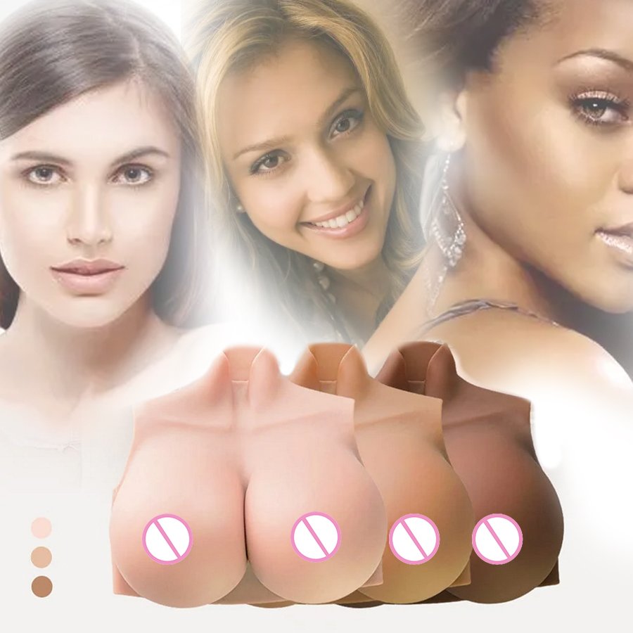 Gay Crossdresser Silicones Forms b c d e g Cup Artificial Boobs Round Collar Boobs Artificial Silicon Chest for Transgender