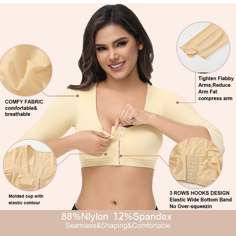 Wholesale Post Surgery Front Closure corset Arm Compression Shaper bra tops Back Support Posture faja Tops bra Shapewear