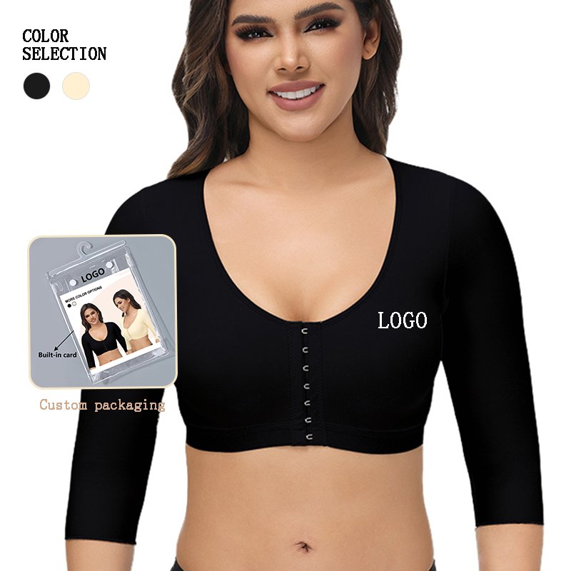 Wholesale Post Surgery Front Closure corset Arm Compression Shaper bra tops Back Support Posture faja Tops bra Shapewear