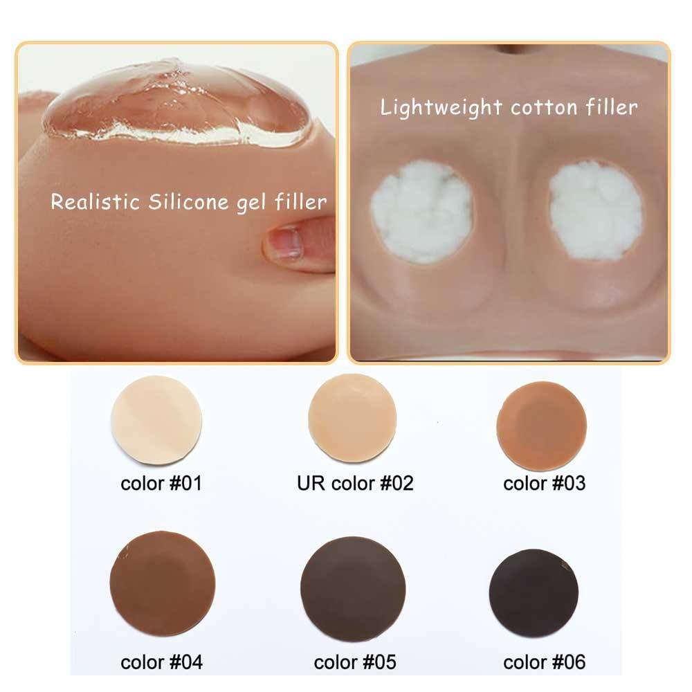 Cheap Female Body Suit Silicone Jumpsuit 5th Vagina panties Fake Boobs Plate For Masquerade Disguise Crossdresser Sissy