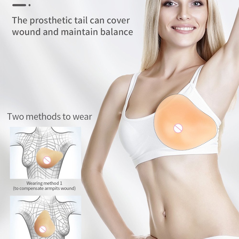 Realistic False Boobs Chest Breast Mastectomy Silicone breast shape Spiral triangle extension for breast cancer patients