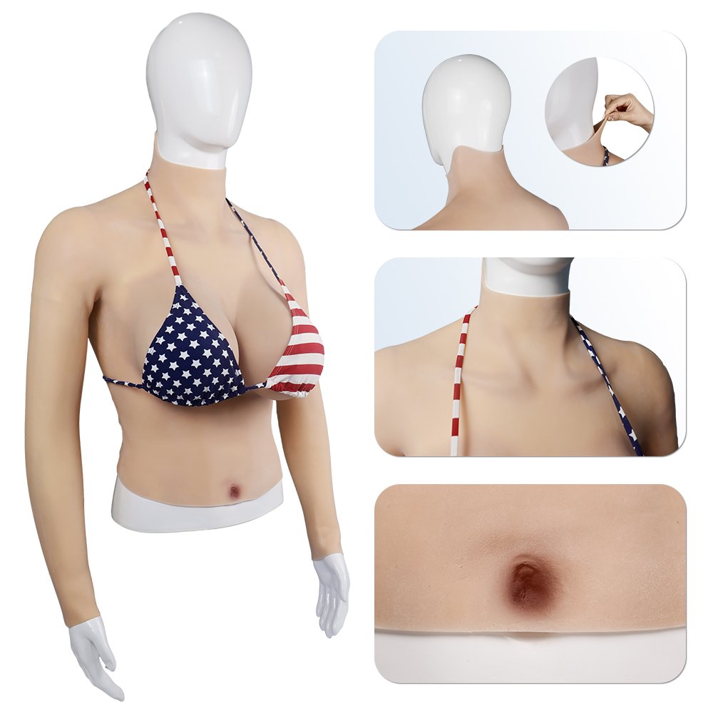 Male To Female Crossdrssing Silicone Breast Forms With Arms For Trans Shemale Drag Queen Chest Silicon Mtf Fake Boobs Big Tits