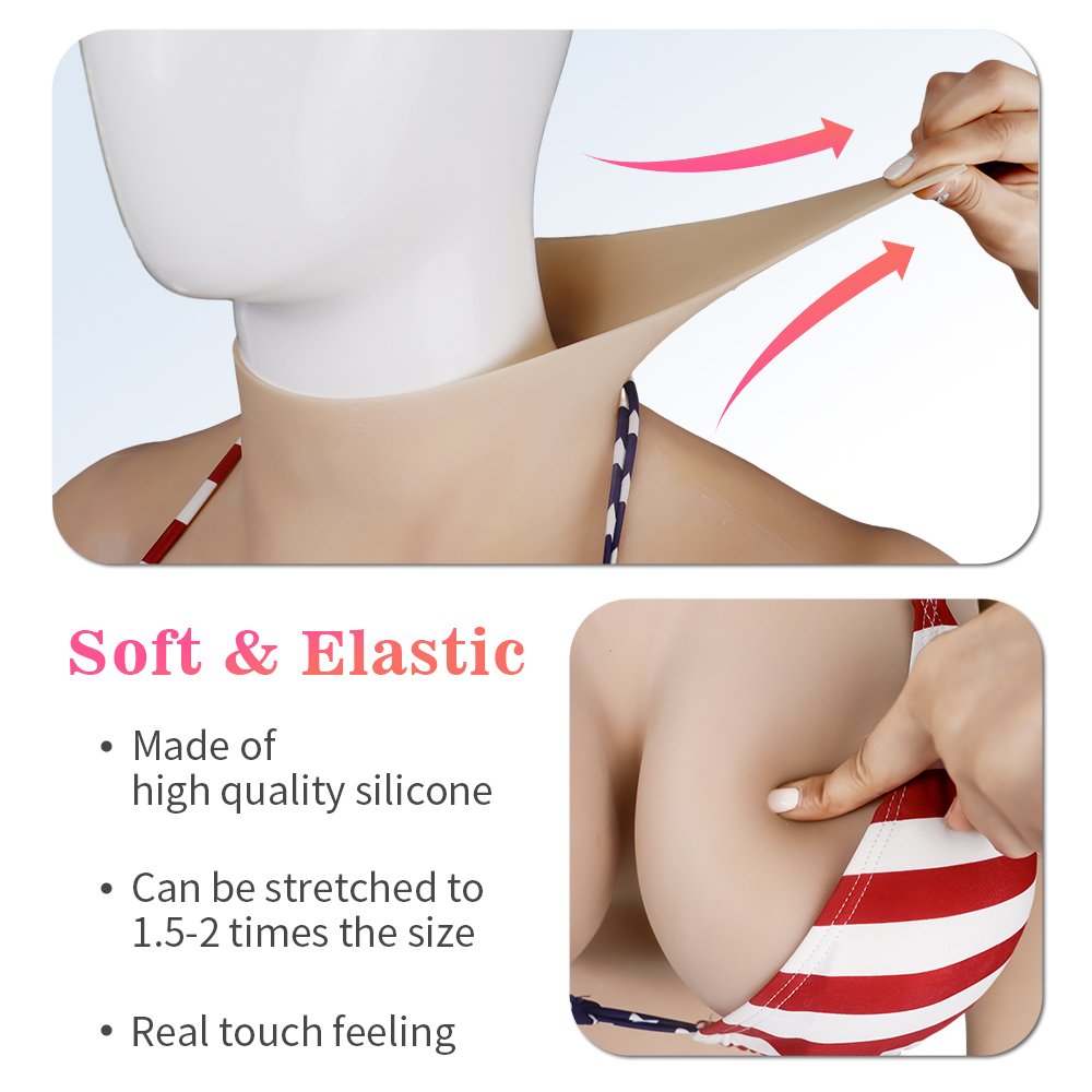 Male To Female Crossdrssing Silicone Breast Forms With Arms For Trans Shemale Drag Queen Chest Silicon Mtf Fake Boobs Big Tits