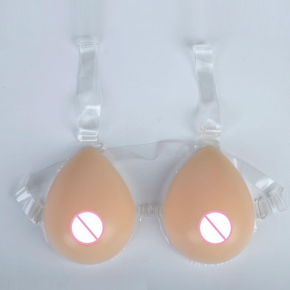 Super Soft Adjustable Shoulder Straps Water-drop Shape Fake Boobs Silicone Breast Forms for Women Mastectomy Transgender