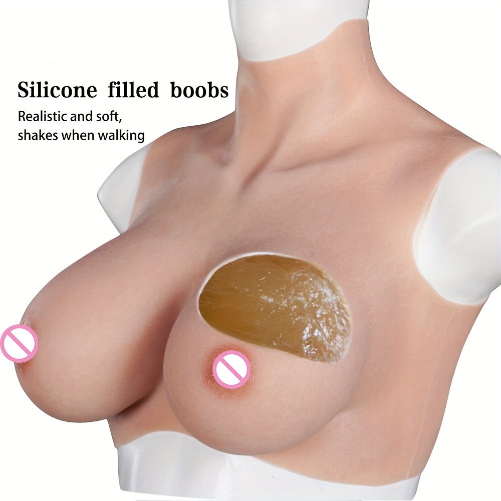 Realistic Crossdresser Silicone Fake Boobs B C D E F G Cup Tits Chest False Breast Forms for Transvestites Drag Queen