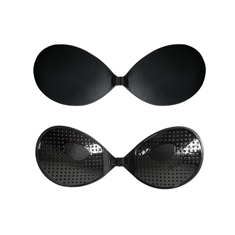 Factory wholesale strapless reusable push up sticky invisible bra for deep V dresses