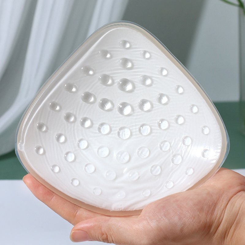 XXM New Arrivals Temperature Cntrolled Prosthetic Breast Form Safe Silicone Breast Form Triangle Prosthesis Bra Pad