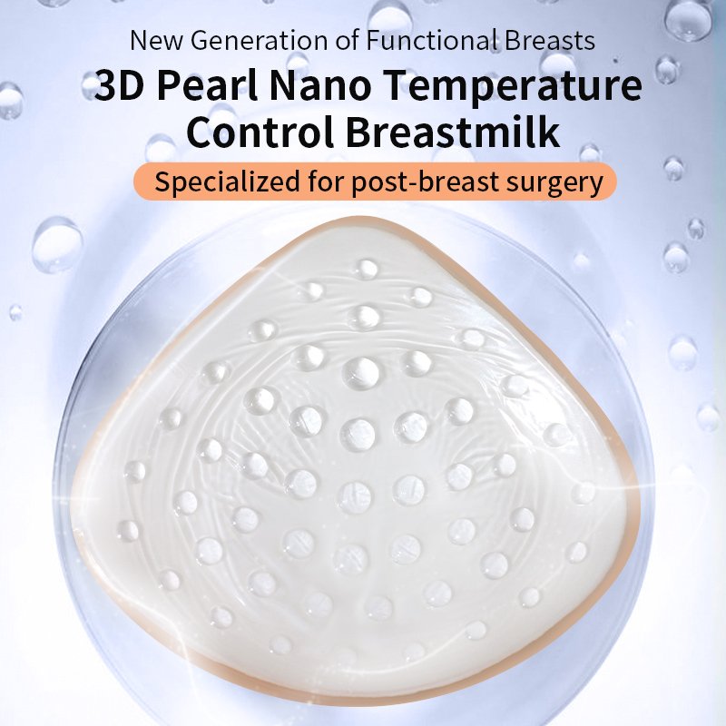 XXM New Arrivals Temperature Cntrolled Prosthetic Breast Form Safe Silicone Breast Form Triangle Prosthesis Bra Pad