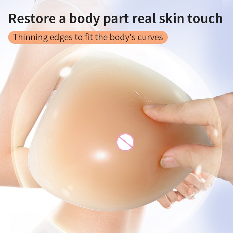 XXM New Arrivals Temperature Cntrolled Prosthetic Breast Form Safe Silicone Breast Form Triangle Prosthesis Bra Pad