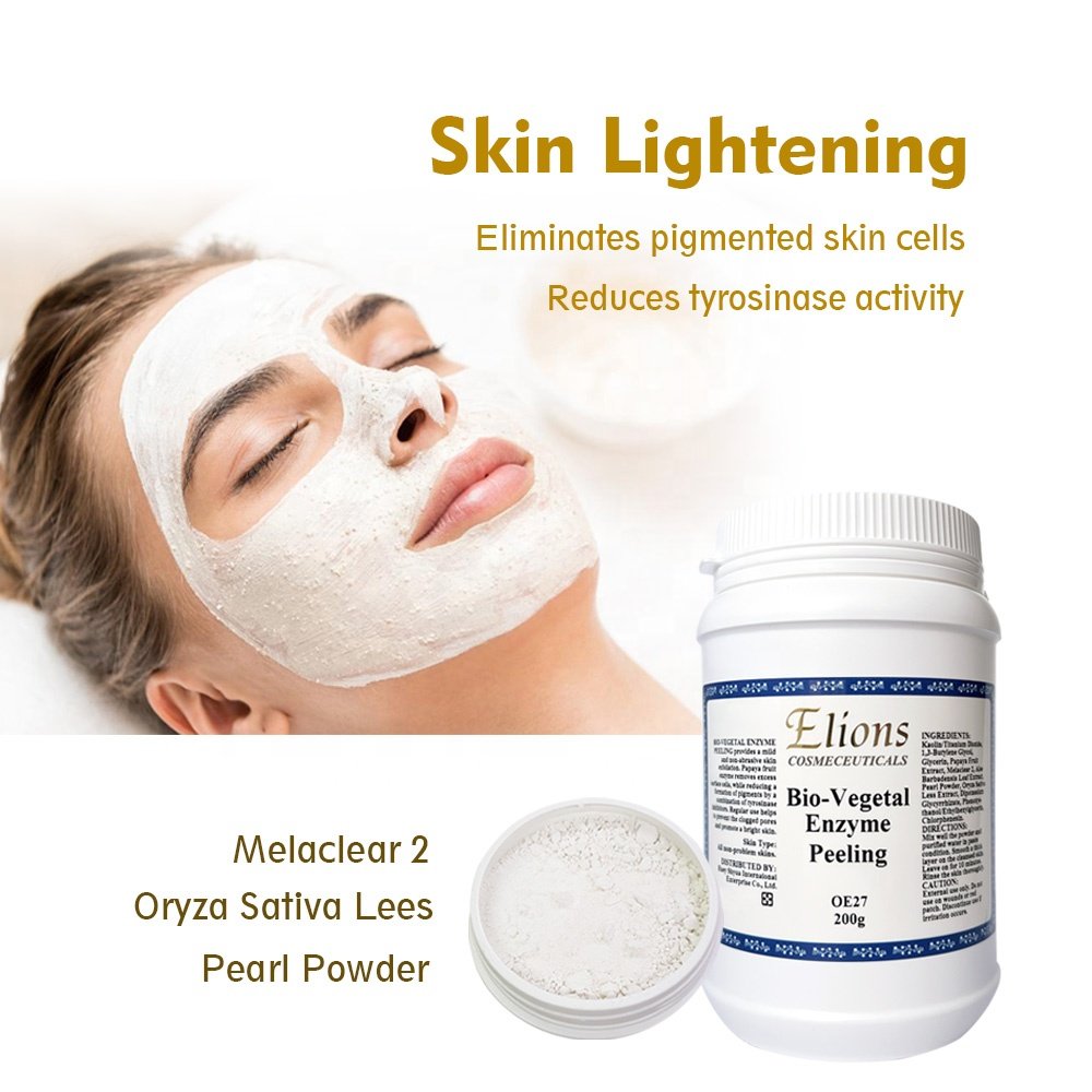 Vitamin C Papaya Enzyme Exfoliating Home Use Anti-Wrinkle Revitalizing Features Pearl Herbal Extract Whitening Powder Mask