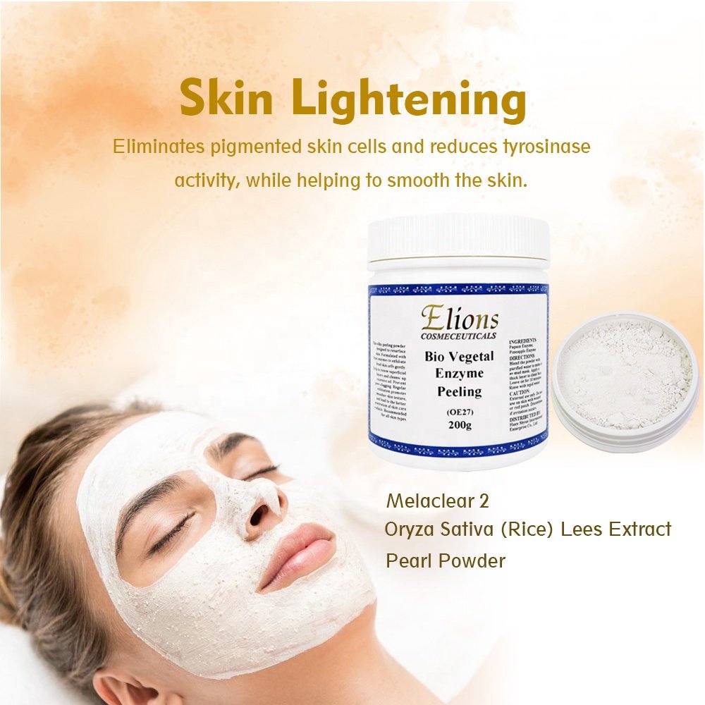 Vitamin C Papaya Enzyme Exfoliating Home Use Anti-Wrinkle Revitalizing Features Pearl Herbal Extract Whitening Powder Mask