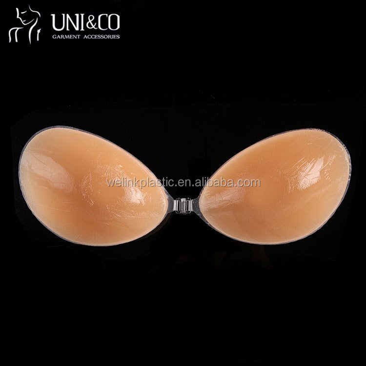 Comfortable Transparent Fake Breast Forms Silicone Bra