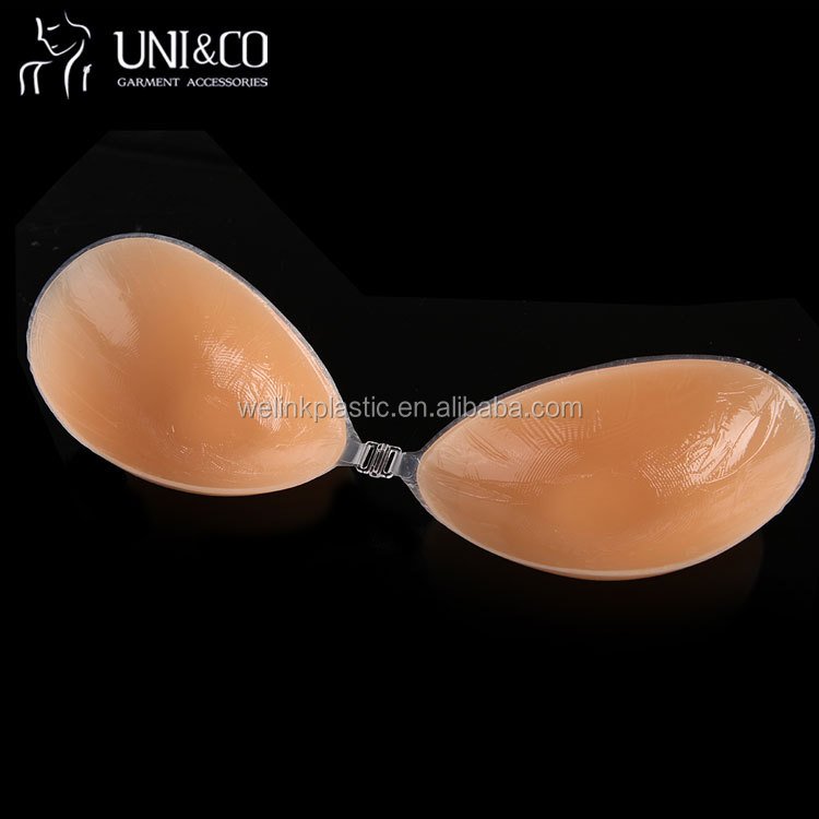 Comfortable Transparent Fake Breast Forms Silicone Bra