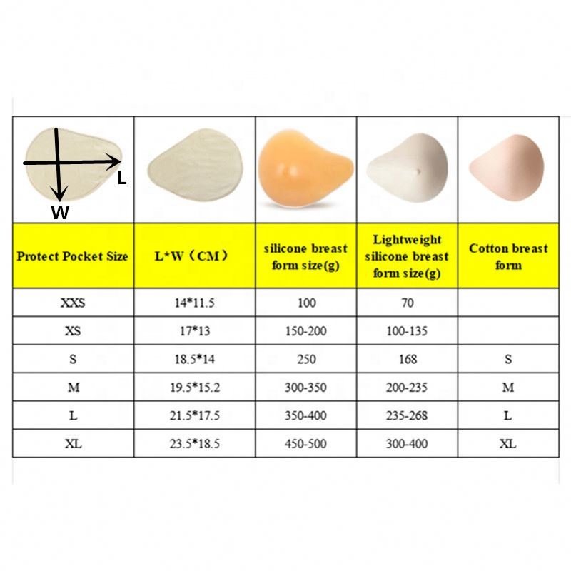 Mastectomy Prosthetic Breast Bras For Silicone Breast Forms Bras Protect Pocket