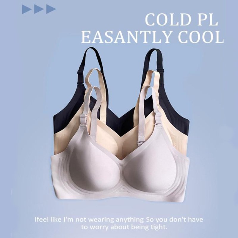 Seamless underwear women gather small breasts summer thin non-wired girl fixed cup double breast anti-sagging bra