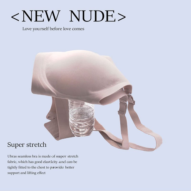 Seamless underwear women gather small breasts summer thin non-wired girl fixed cup double breast anti-sagging bra