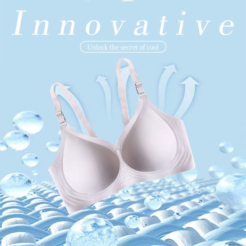 Seamless underwear women gather small breasts summer thin non-wired girl fixed cup double breast anti-sagging bra