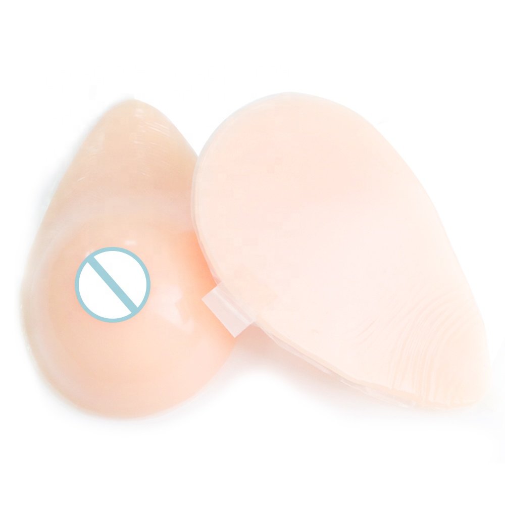 Artificial Women Sexy Nude Teardrop Shape Silicone Boobs Transgender Drag Queen Fake Breast Form