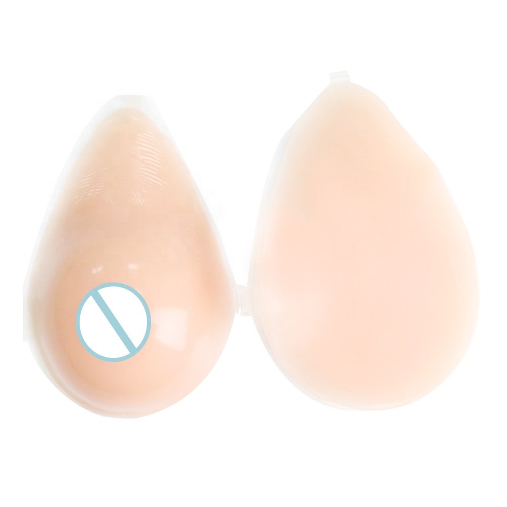 Artificial Women Sexy Nude Teardrop Shape Silicone Boobs Transgender Drag Queen Fake Breast Form