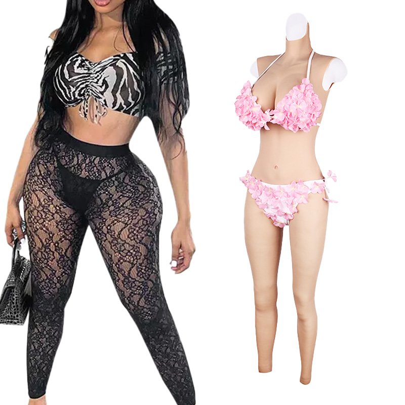 Factory Direct Sales Form Crossdresser Factory Wholesale Silicone Female Cyberskin Body Suit Tight Transgender Pussy Breast