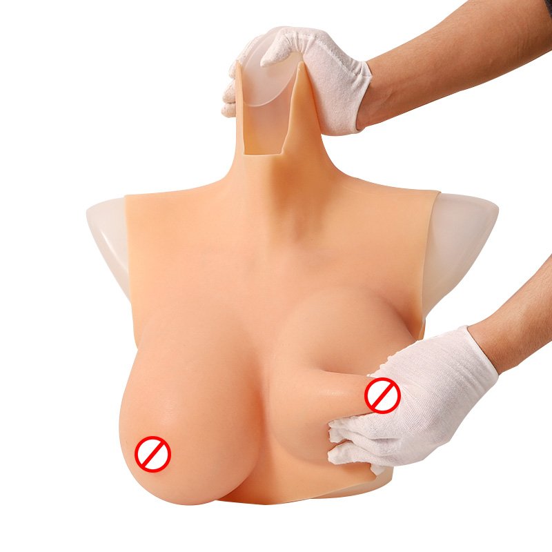 high neck Realistic Silicone B C D E G I Cup False Boobs Huge Fake Breast Forms Clothes Male To Female Costume for women