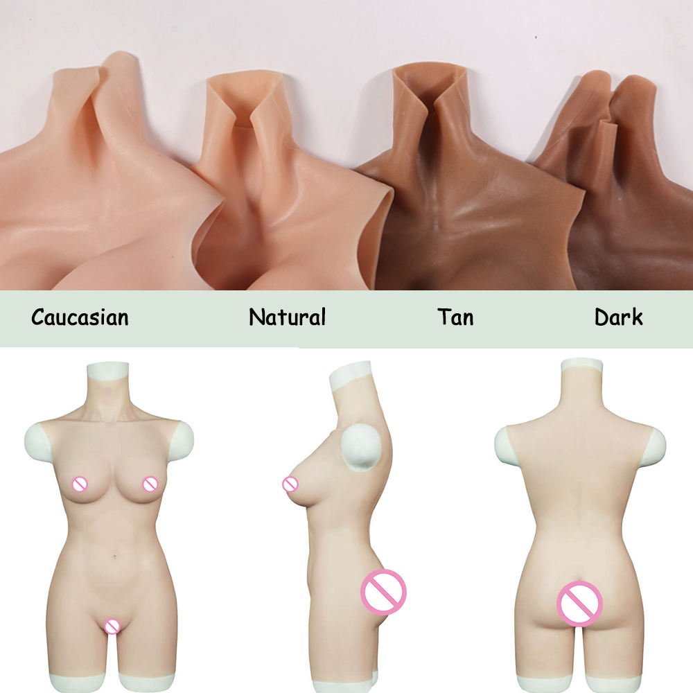 Cosplay Real Skin C cup Silicone Body Suit with Giant Boobs High-Simulation Breast Forms for Cosplayer Drag Queen Transvestite