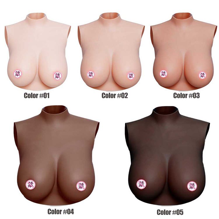 URCHOICE Men to women Silicone breast form Crossdresser Transvestite Drag Queen Cosplay backless fake boobs