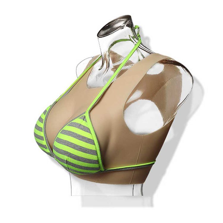 URCHOICE Men to women Silicone breast form Crossdresser Transvestite Drag Queen Cosplay backless fake boobs
