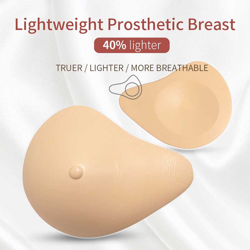 ONEFENG One Piece Silicone Breast Forms Mastectomy Prosthesis Concave Bra Pad Breast Ehancers