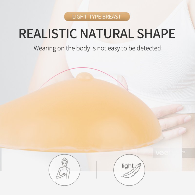 Mastectomy breast prosthesis Soft comfortable tear drop suction silicone breast crossdress forms