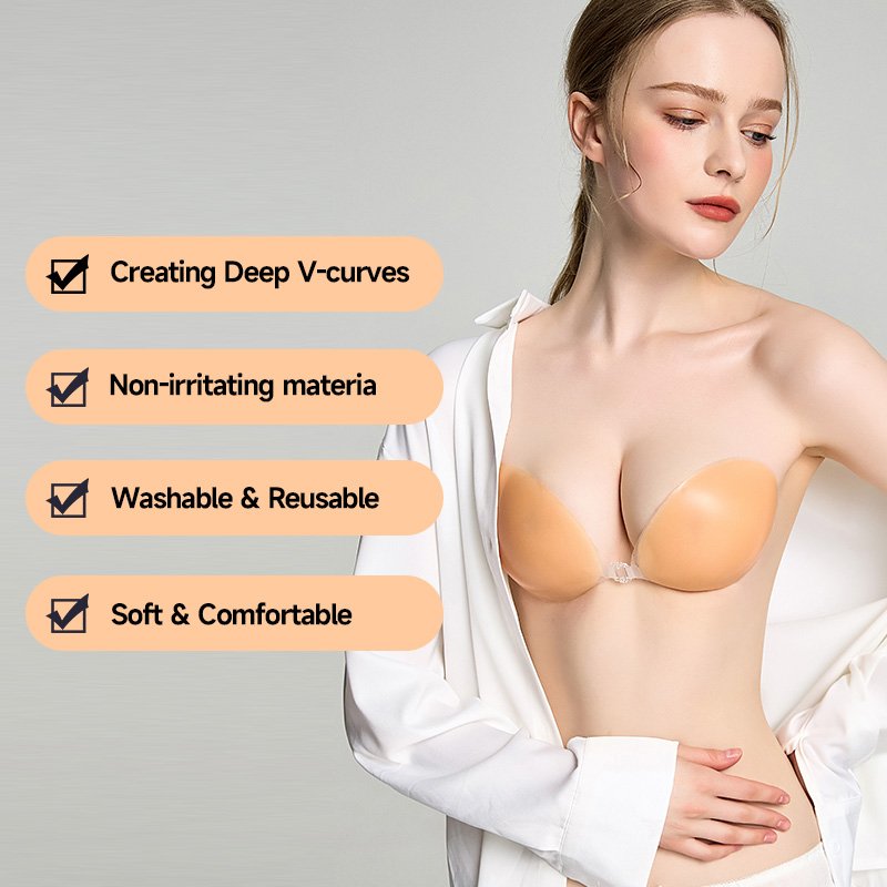 Invisible Bra Sticky Adhesive Silicone Strapless Push Up Bra Lingerie Underwear Accessories Adhesive Bra For Lift Saggy Breasts