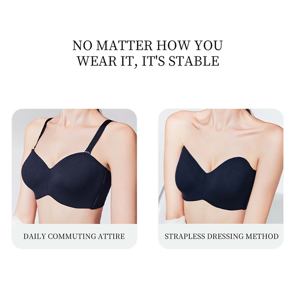 Wholesale women's plus size strapless bra Seamless Sexy Style thin cup anti slip push up comfortable strapless bra