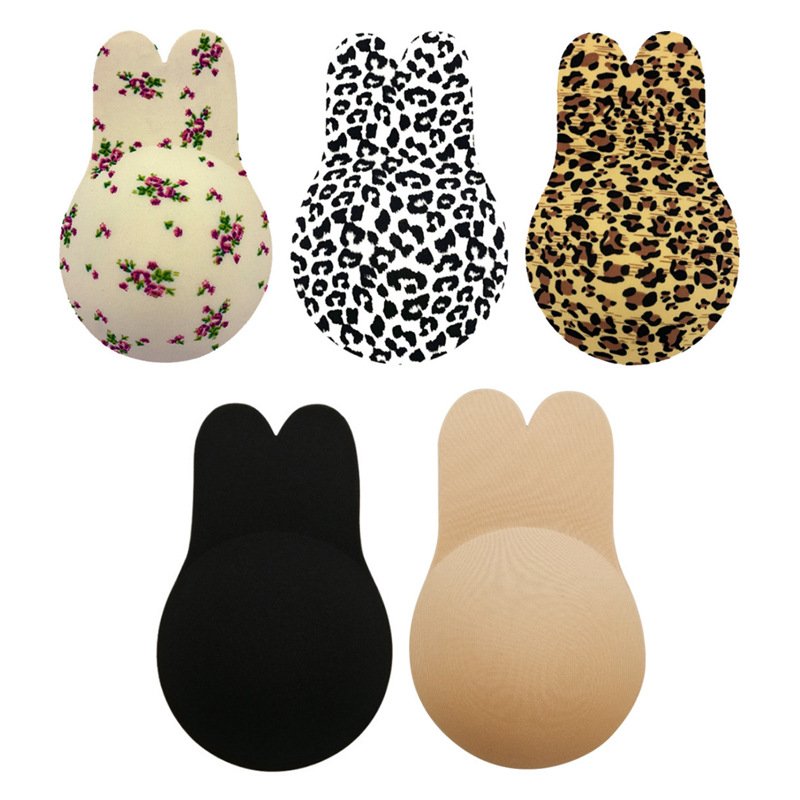 Silicone Adhesive Waterproof Push Up Sticky Bra Rabbit Ear Wonder Bra Plus Size Big Boobs Strapless Invisible Bra Pasties