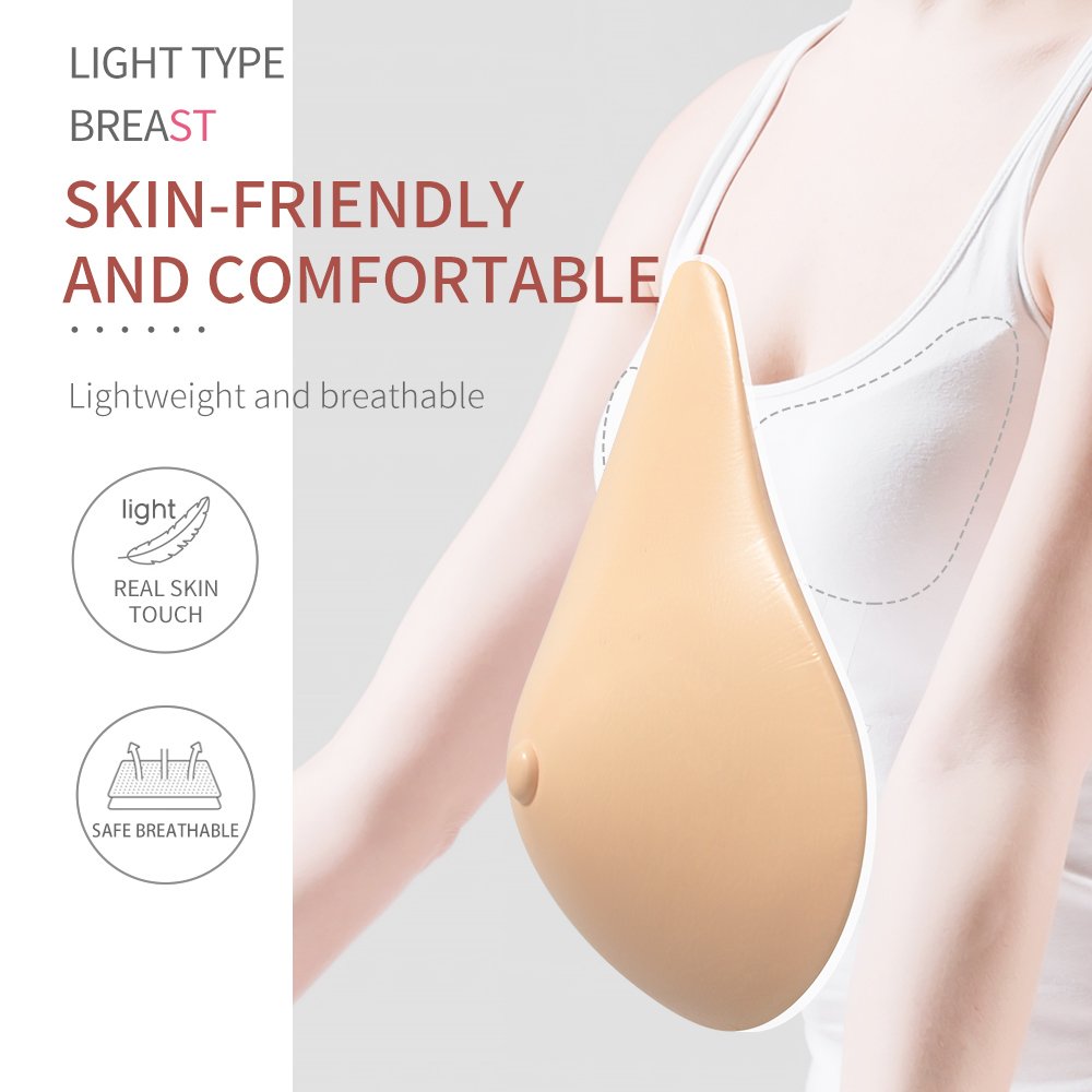 Silicone Breast Forms For Cancer Surgery Mastectomy Light Weight Comfortable Tectemia Spiral Shape False Boobs