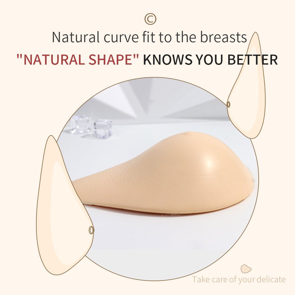 Silicone Breast Forms For Cancer Surgery Mastectomy Light Weight Comfortable Tectemia Spiral Shape False Boobs